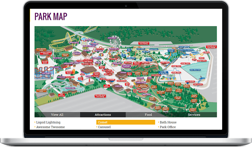 Interactive Park Maps Attractions Marketing